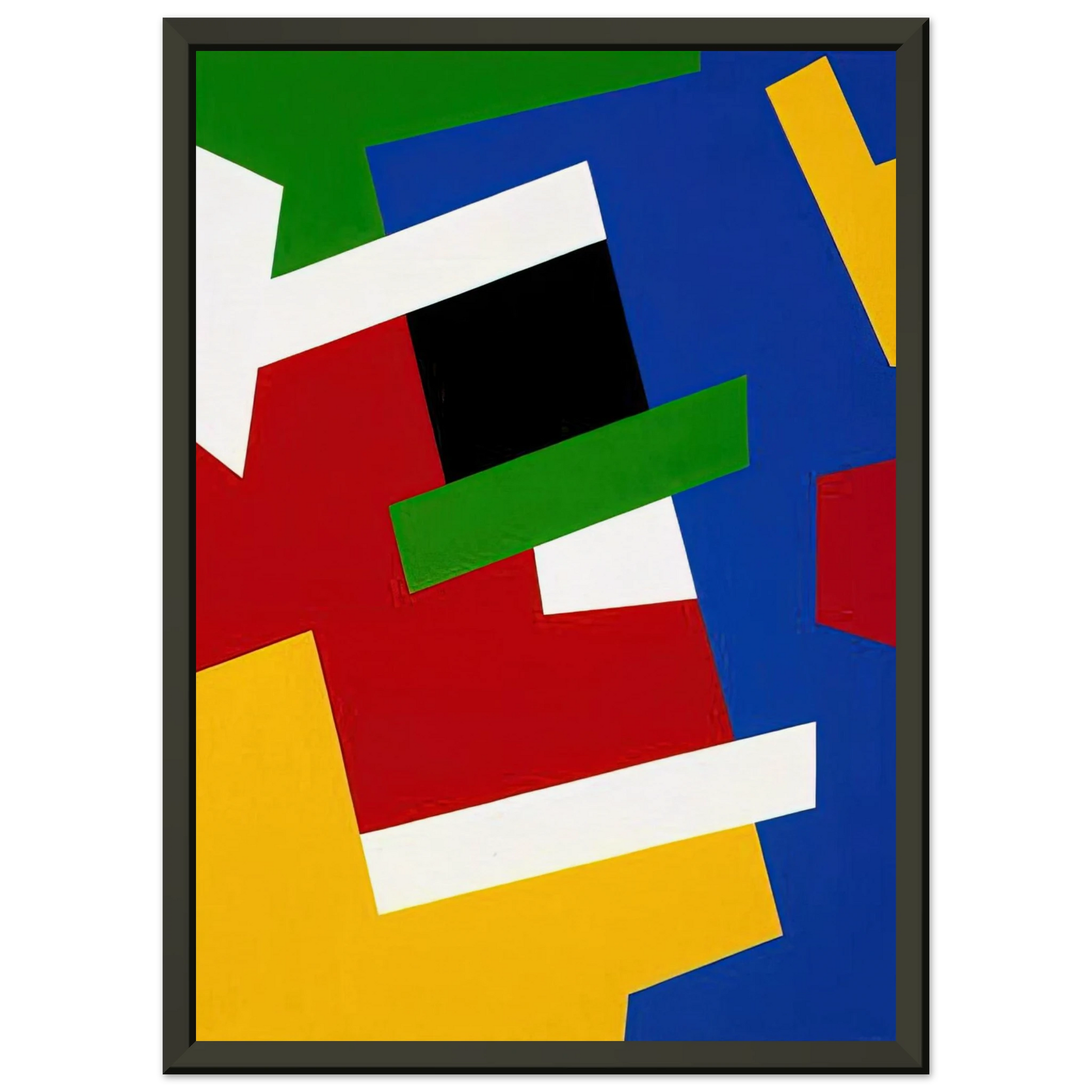 Fernand Leduc  Strates solaires Framed Art Print  - Aluminum Frame - 40x50 cm / 16x20 inches
