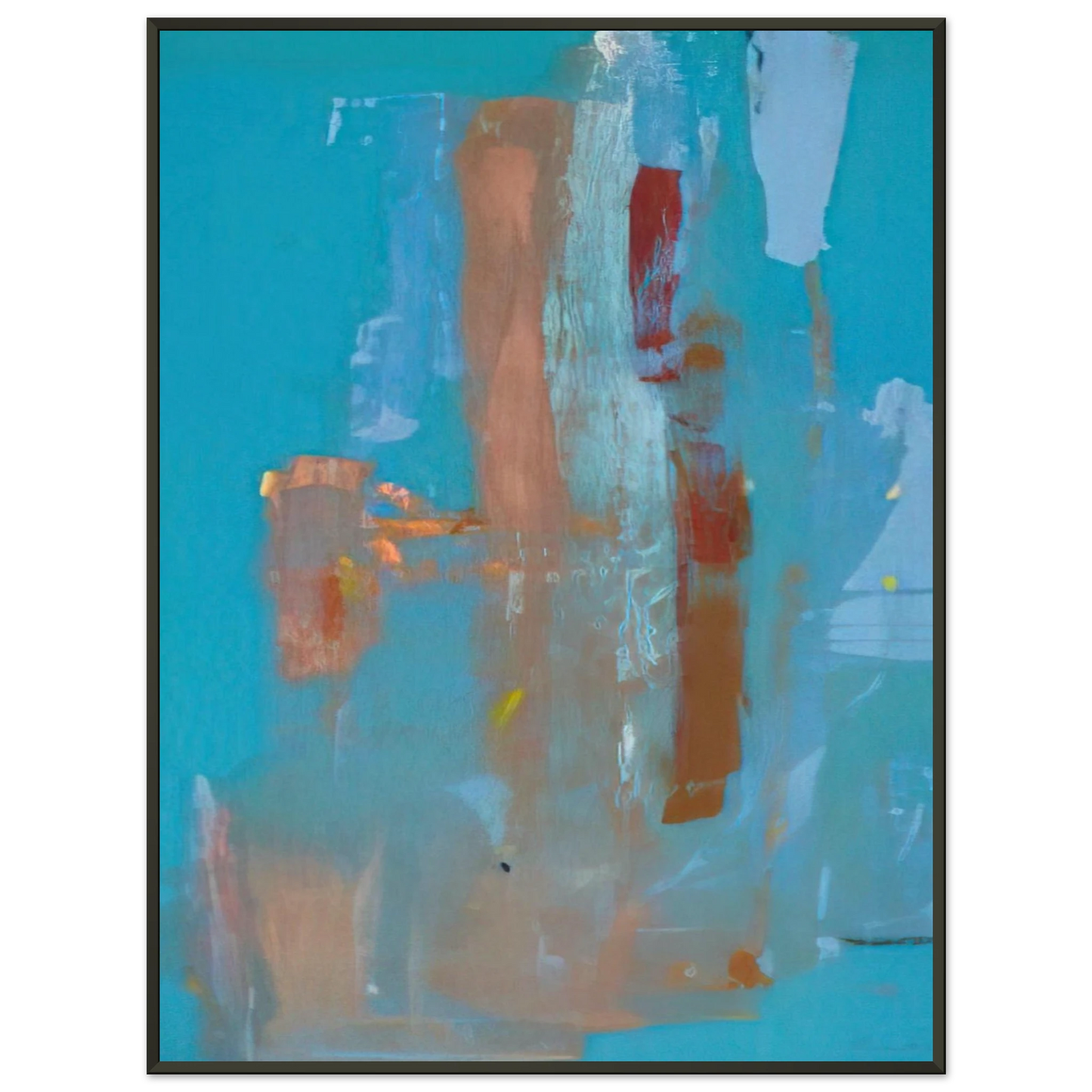 Helen Frankenthaler  In on Blue  1976 Framed Art Print  - Aluminum Frame - 40x50 cm / 16x20 inches