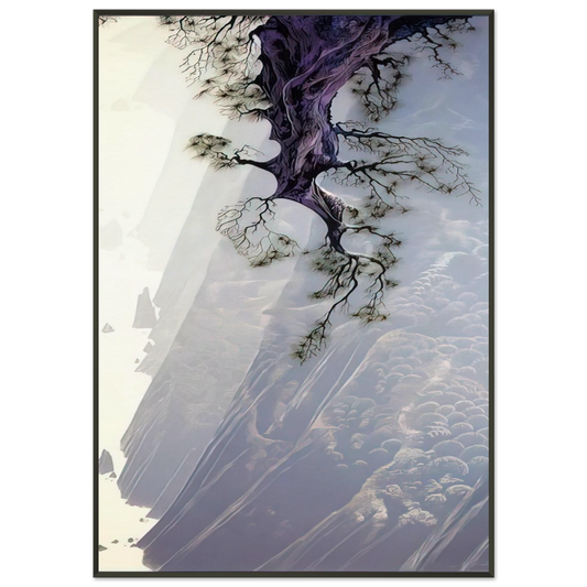 Eyvind Earle  Mountain Rise Framed Art Print  - Aluminum Frame - 21x29.7 cm / 8x12"