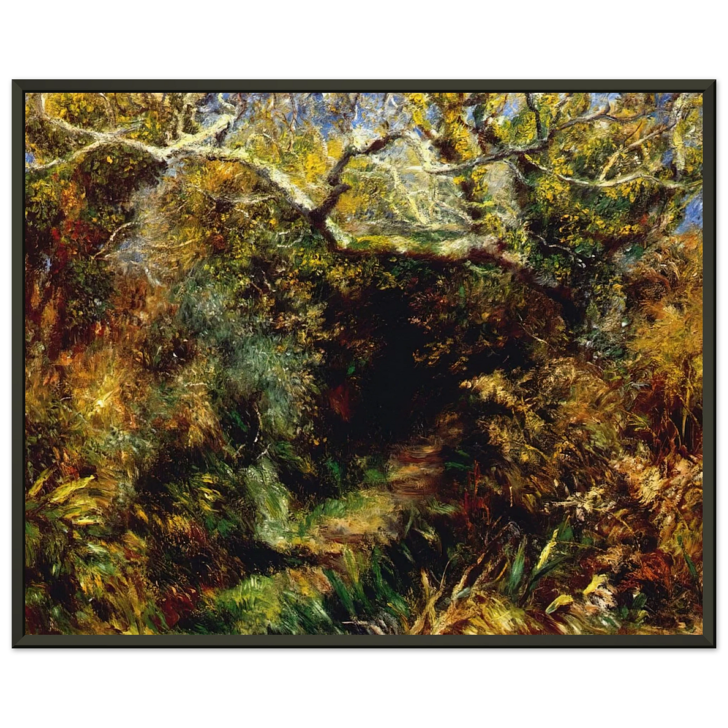 PierreAuguste Renoir  Mediterranean landscape Framed Art Print  - Aluminum Frame - 70x100 cm / 28x40 inches