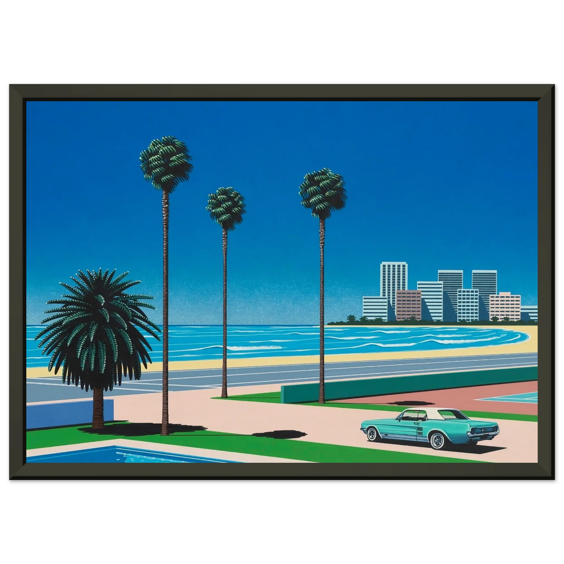 Hiroshi Nagai  Sunshine Reggae Framed Art Print  - Aluminum Frame - 40x50 cm / 16x20 inches