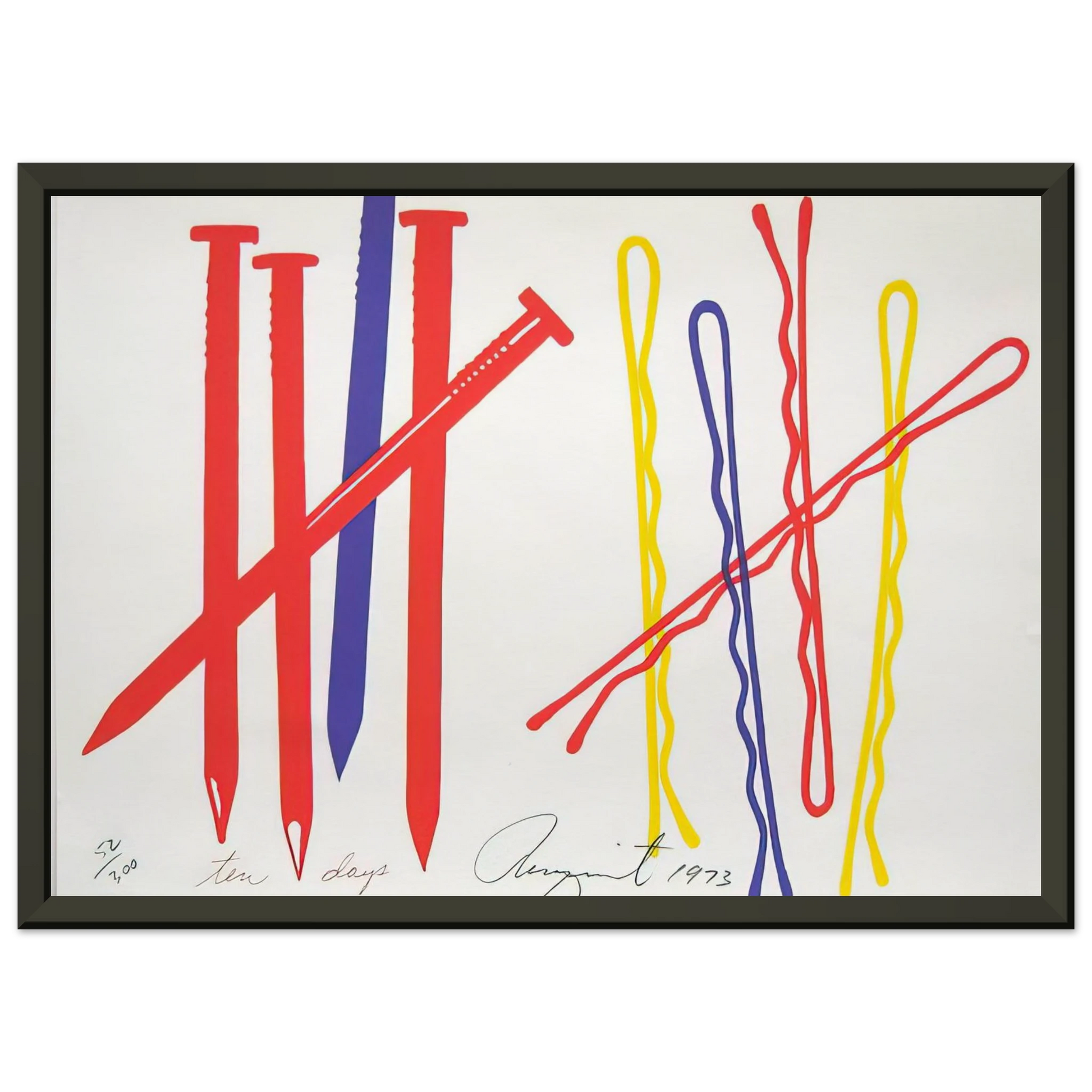 James Rosenquist  Ten Days Framed Art Print  - Aluminum Frame - 70x100 cm / 28x40 inches