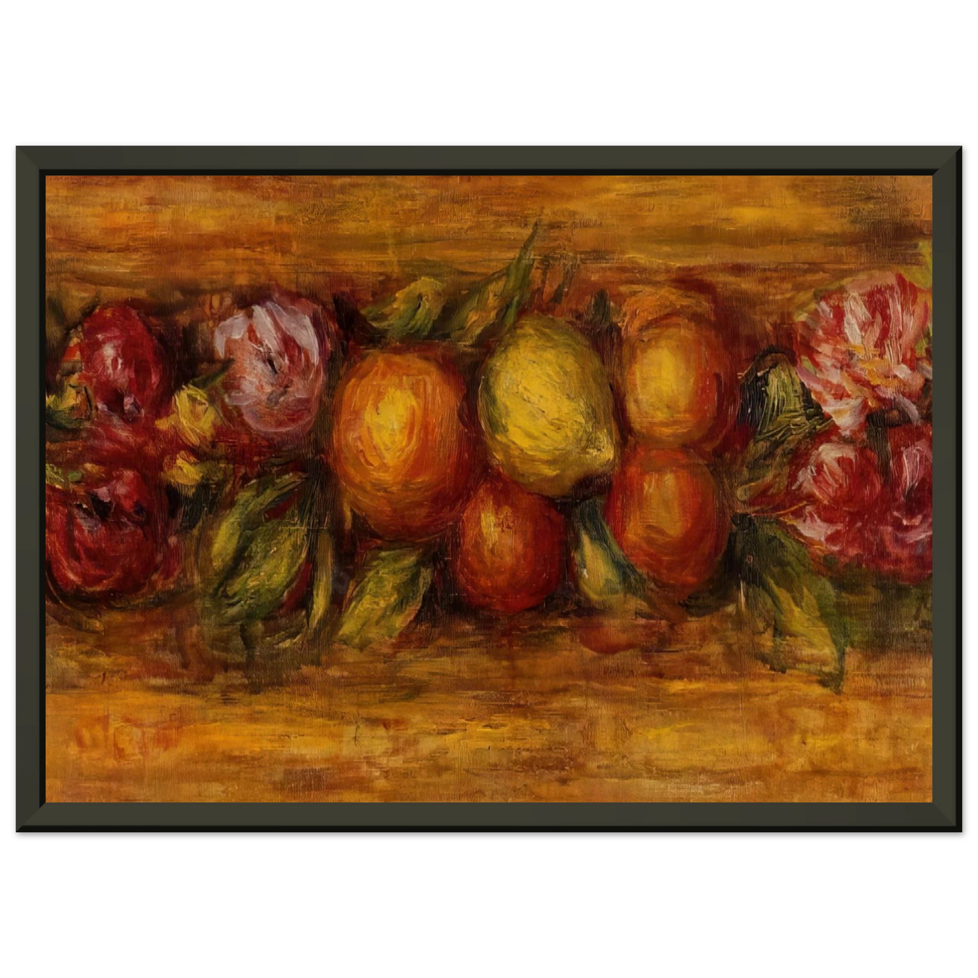 PierreAuguste Renoir  Garland of Fruit and Flowers Framed Art Print  - Aluminum Frame - 60x80 cm / 24x32 inches