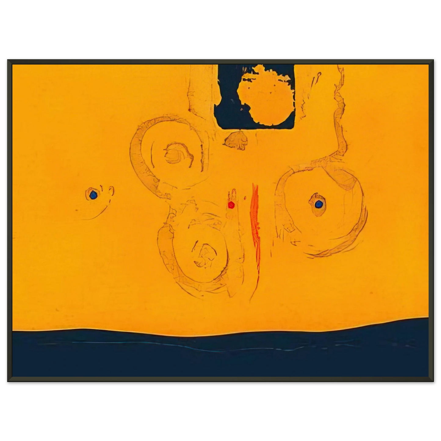 Helen Frankenthaler  Plaza Real  1988 Framed Art Print  - Aluminum Frame - 40x50 cm / 16x20 inches