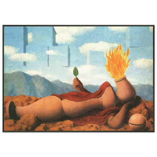 Rene Magritte  ELEMENTARY COSMOGONY 1949 Framed Art Print  - Aluminum Frame - 21x29.7 cm / 8x12"