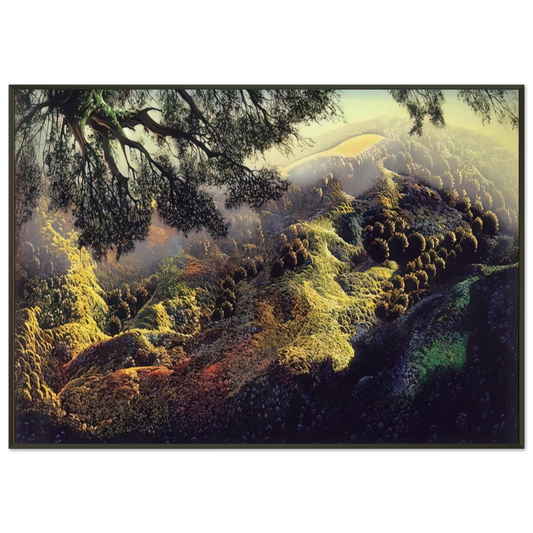 Eyvind Earle  Paradise Framed Art Print  - Aluminum Frame - 21x29.7 cm / 8x12"