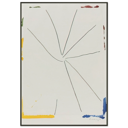 Helen Frankenthaler  Free Wheeling  1971 Framed Art Print  - Aluminum Frame - 21x29.7 cm / 8x12"