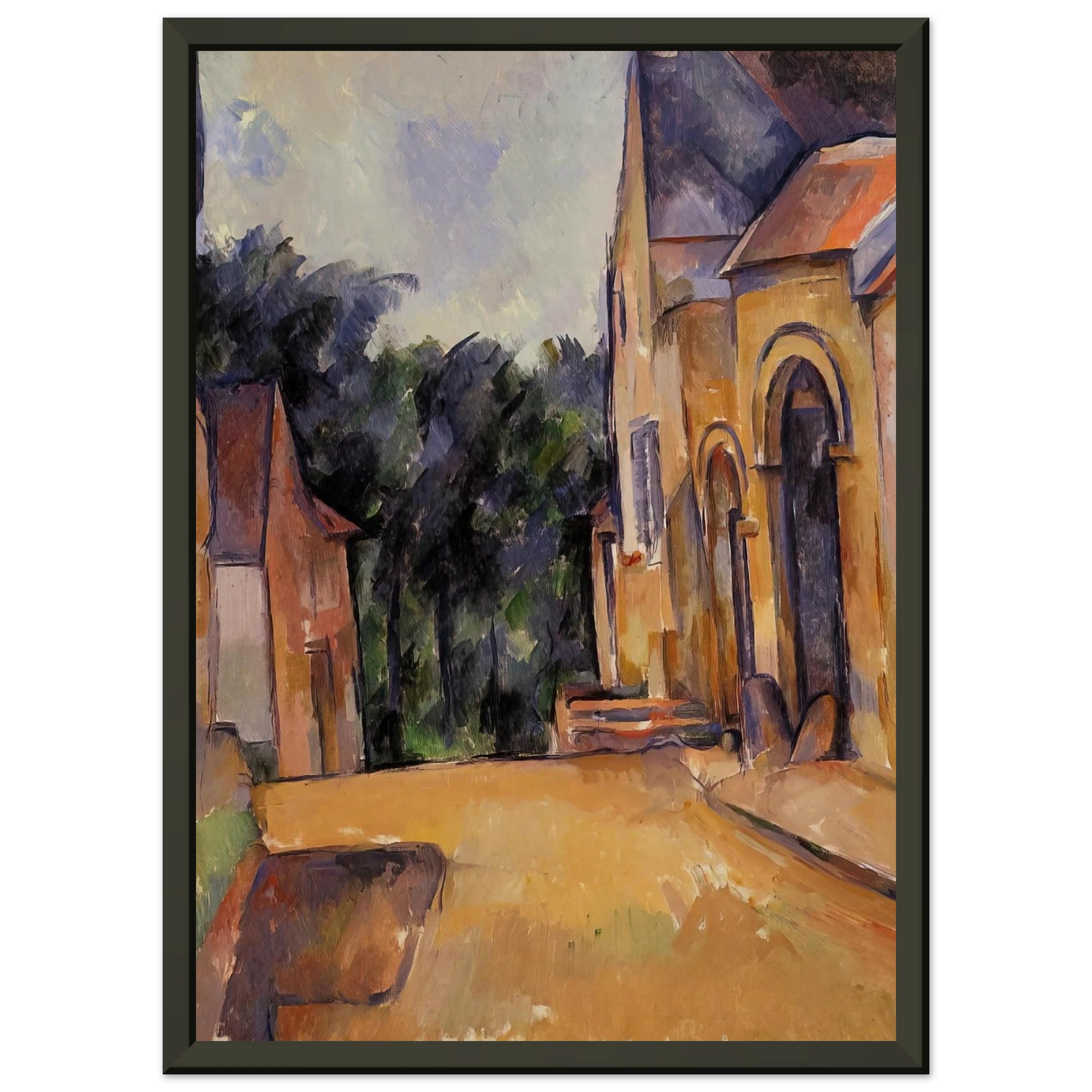 Paul Cezanne  Farm at Montgeroult Framed Art Print  - Aluminum Frame - 60x80 cm / 24x32 inches