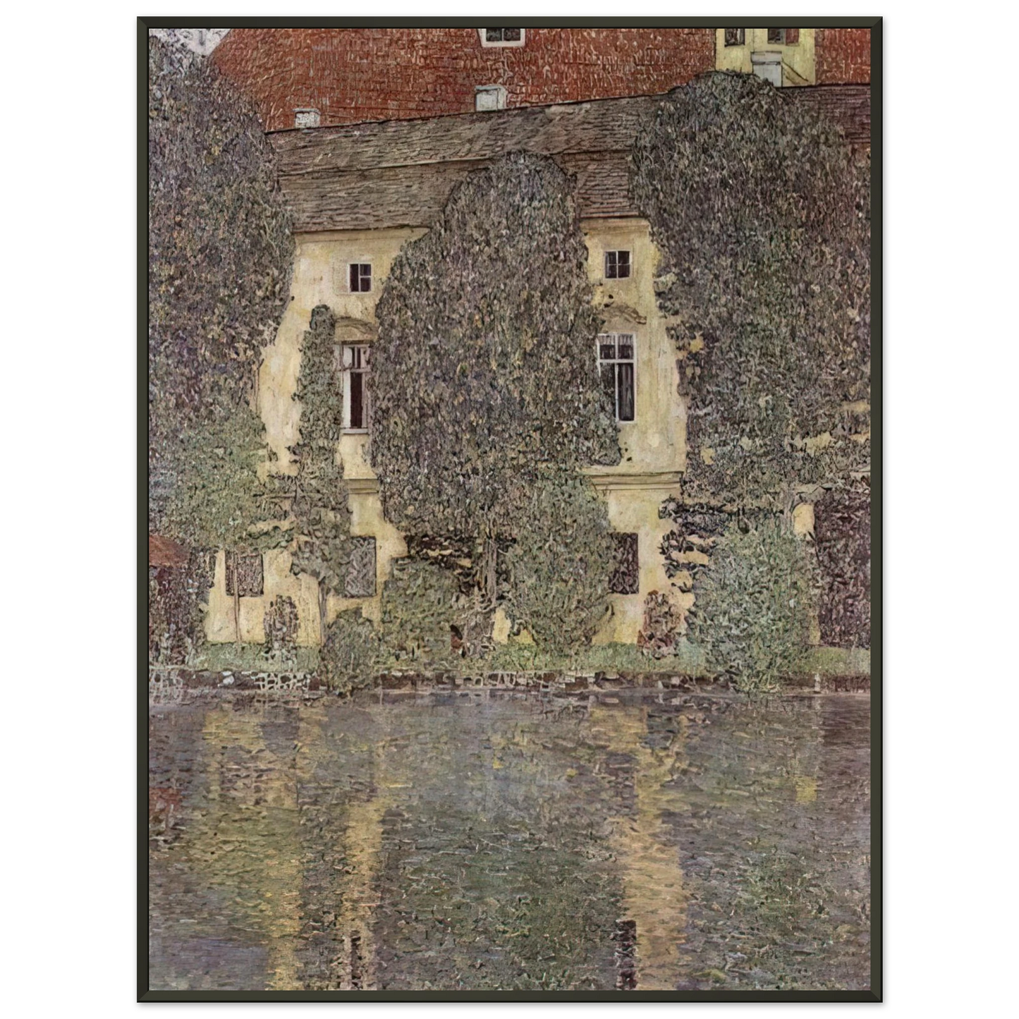 Gustav Klimt  THE SCHLOSS KAMMER ON THE ATTERSEE III 1910 Framed Art Print  - Aluminum Frame - 60x80 cm / 24x32 inches