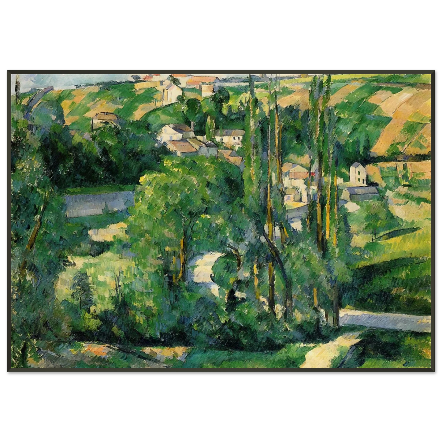 Paul Cezanne  Cote du Galet at Pontoise Framed Art Print  - Aluminum Frame - 21x29.7 cm / 8x12"