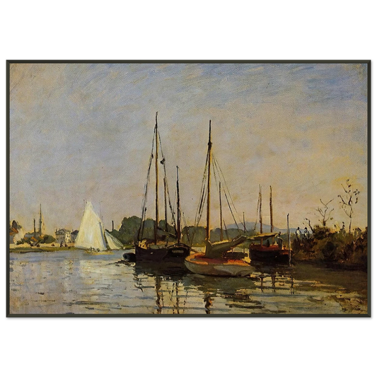 claude monet  Pleasure Boats Argenteuil c18723 oil on canvas Framed Art Print  - Aluminum Frame - 21x29.7 cm / 8x12"