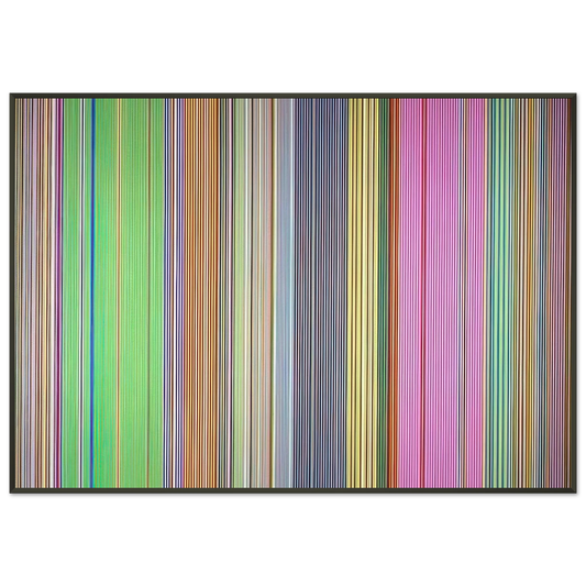 Gene Davis  Raspberry Icicle  1967 Framed Art Print  - Aluminum Frame - 21x29.7 cm / 8x12"