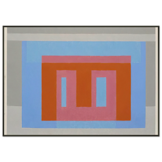 Josef Albers  ADOBE VARIANT LUMINOUS DAY 1952 Framed Art Print  - Aluminum Frame - 21x29.7 cm / 8x12"