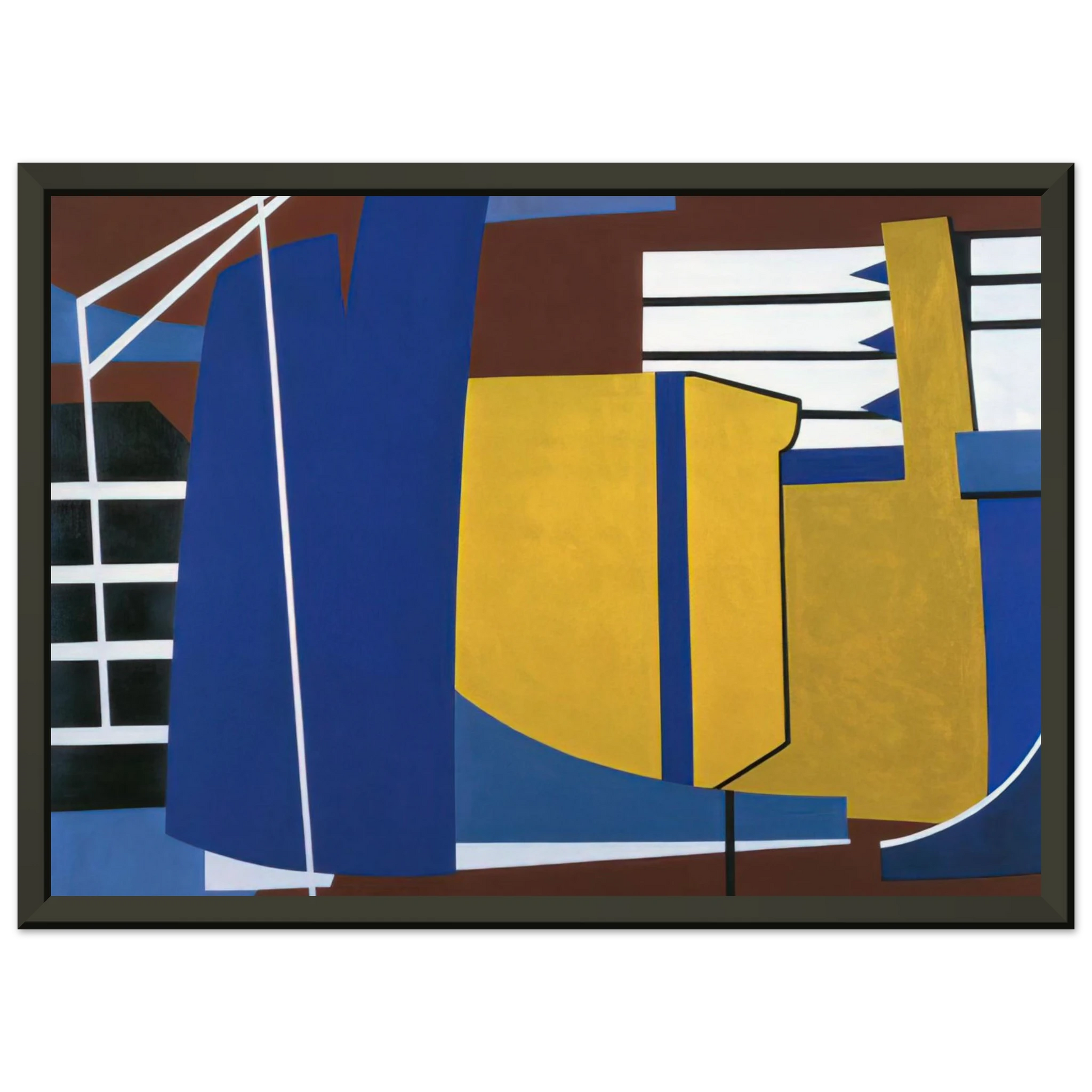 Ralston Crawford  Nacelles Under Construction  1946 Framed Art Print  - Aluminum Frame - 40x50 cm / 16x20 inches
