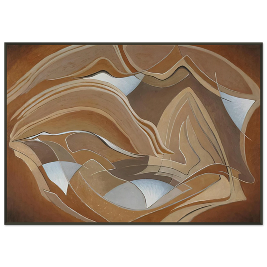 Lawren Harris  Nature Rhythms  1950 Framed Art Print  - Aluminum Frame - 21x29.7 cm / 8x12"