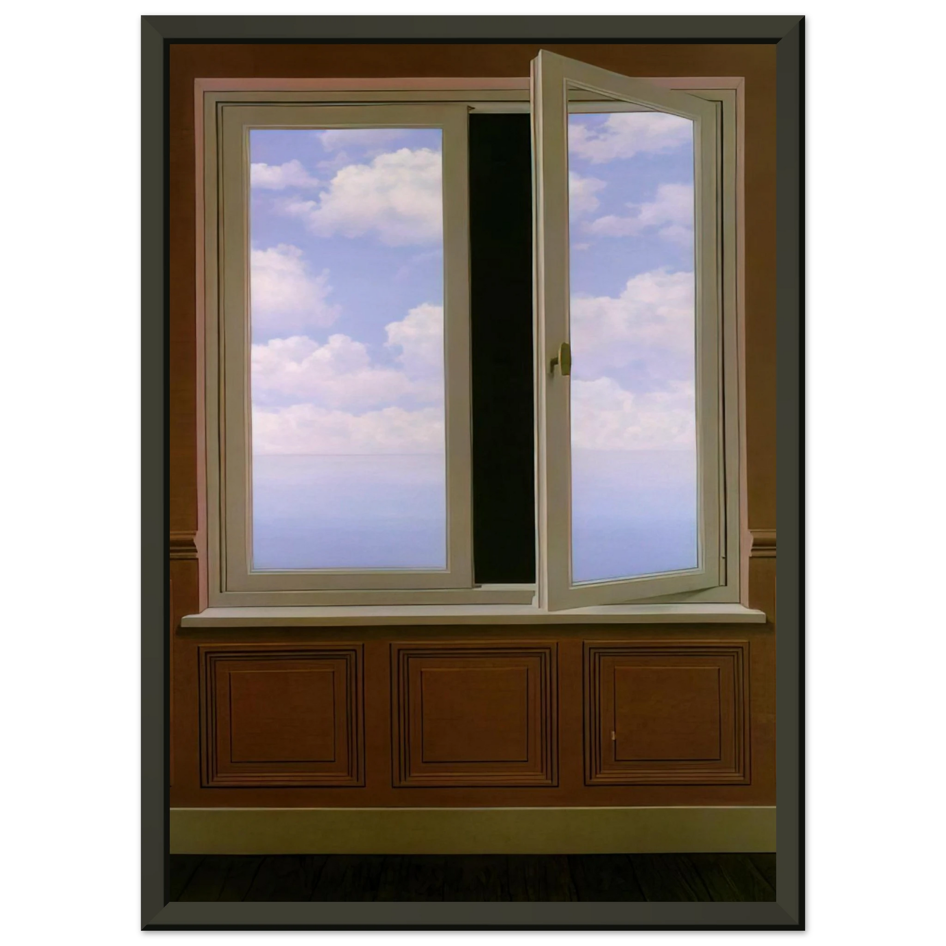 Rene Magritte  THE LOOKING GLASS 1963 Framed Art Print  - Aluminum Frame - 70x100 cm / 28x40 inches