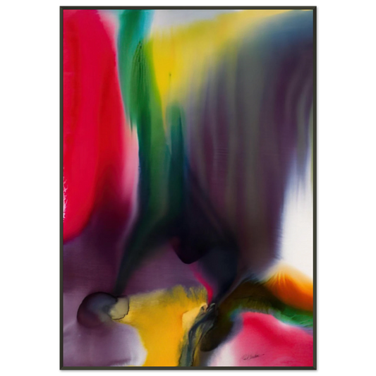 Paul Jenkins  Phenomena Agate Bridge  1978 Framed Art Print  - Aluminum Frame - 21x29.7 cm / 8x12"