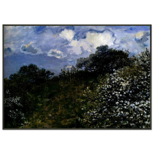 claude monet  Spring Framed Art Print  - Aluminum Frame - 21x29.7 cm / 8x12"