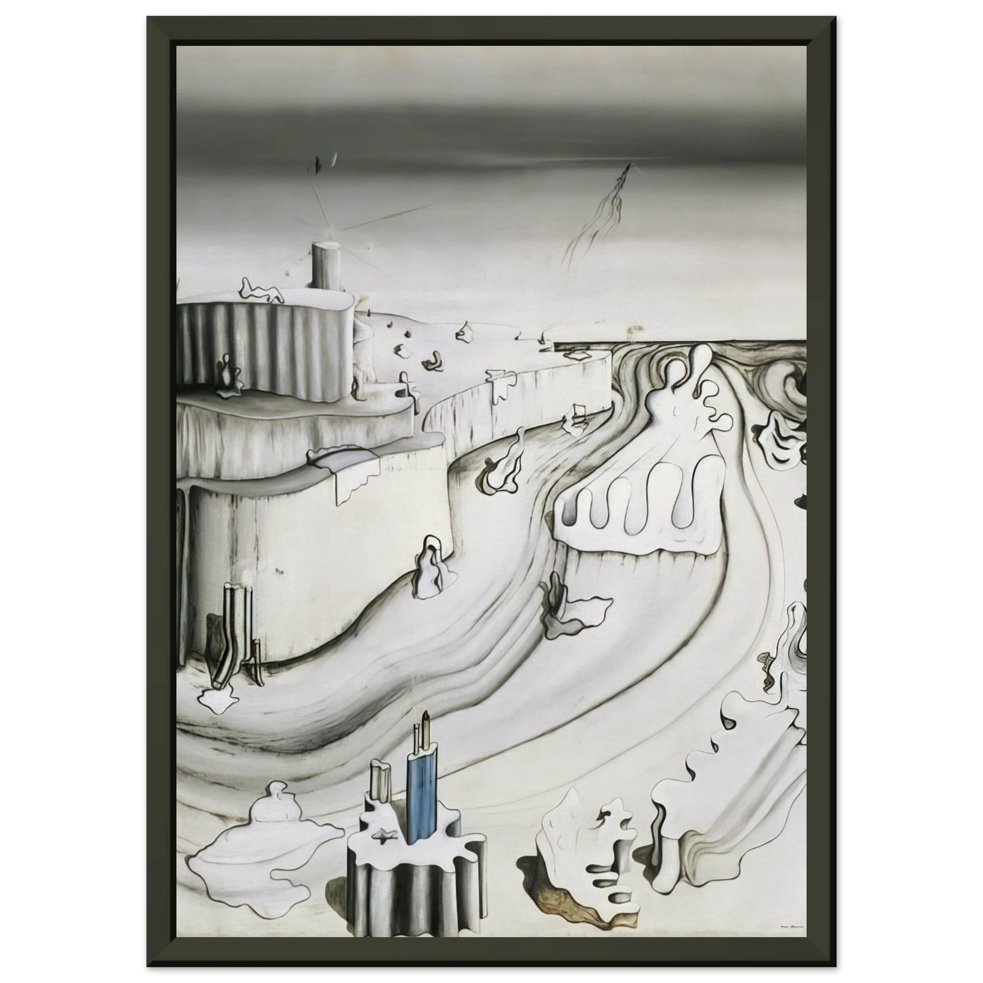 Yves Tanguy  Promontory Palace Framed Art Print  - Aluminum Frame - 60x80 cm / 24x32 inches