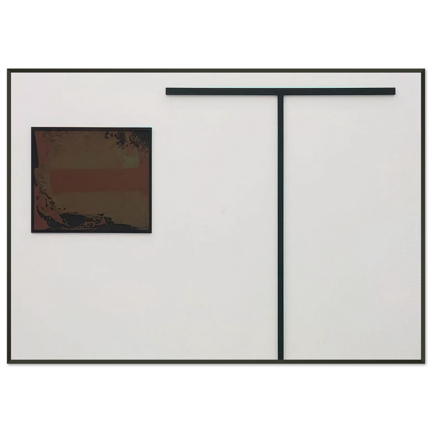 Blinky Palermo  UNTITLED T FORMIGES OBJEKT MIT GOUACHE 1972 Framed Art Print  - Aluminum Frame - 21x29.7 cm / 8x12"