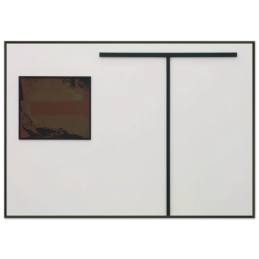 Blinky Palermo  UNTITLED T FORMIGES OBJEKT MIT GOUACHE 1972 Framed Art Print  - Aluminum Frame - 21x29.7 cm / 8x12"