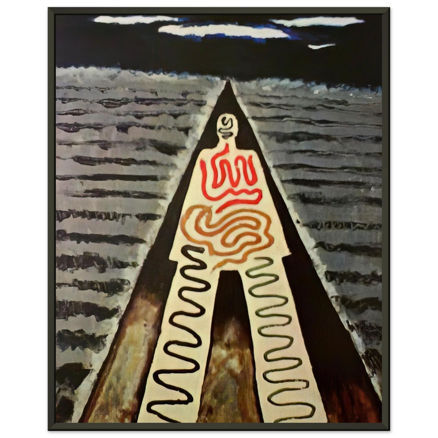 Man Ray  A NIGHT AT SAINT JEAN Framed Art Print  - Aluminum Frame - 60x80 cm / 24x32 inches