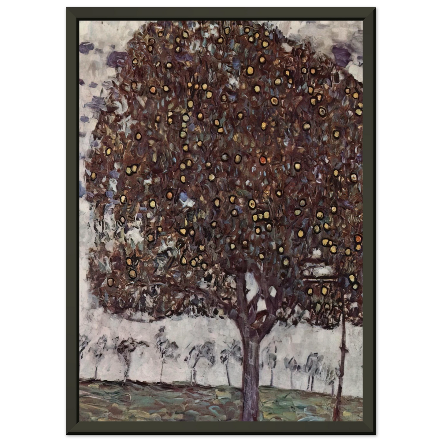 Gustav Klimt  APPLE TREE II Framed Art Print  - Aluminum Frame - 60x80 cm / 24x32 inches