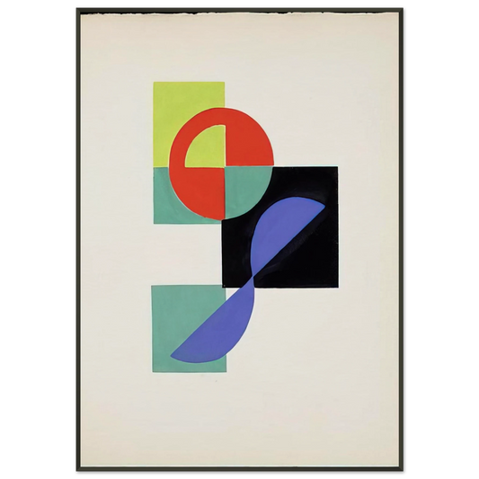 Sonia Delaunay  POEMS BY TRISTAN TZARA Framed Art Print  - Aluminum Frame - 21x29.7 cm / 8x12"