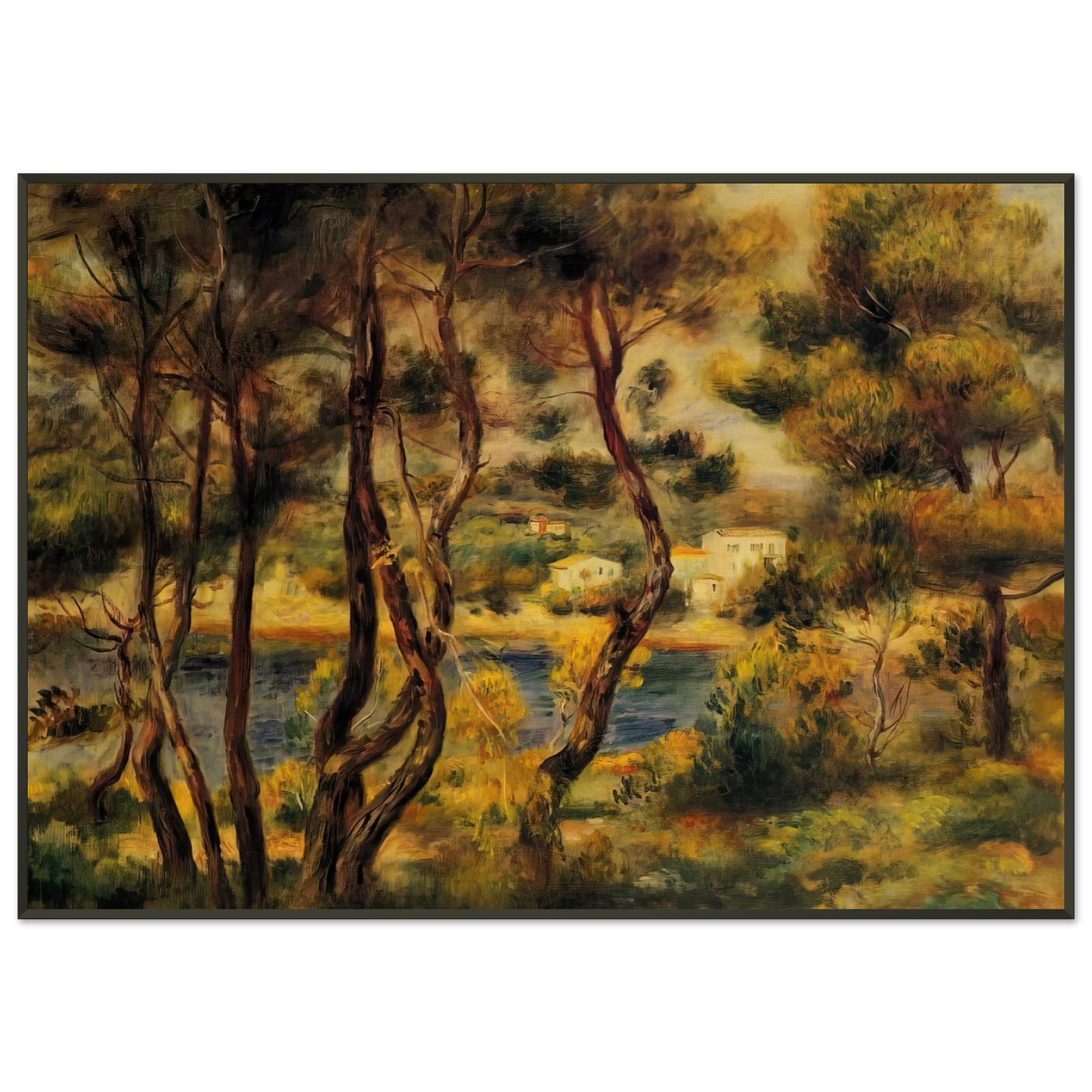 PierreAuguste Renoir  Cape Saint Jean Framed Art Print  - Aluminum Frame - 21x29.7 cm / 8x12"