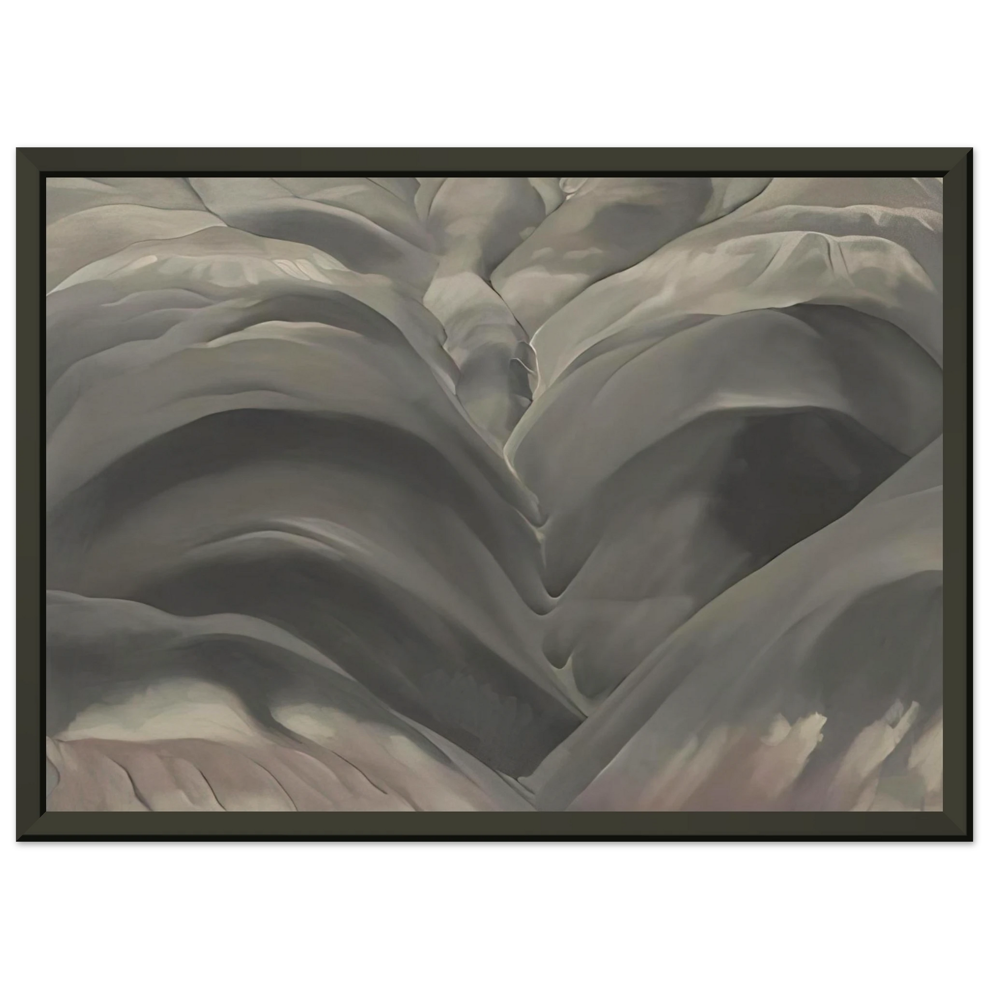 Georgia OKeeffe  Black Place I Framed Art Print  - Aluminum Frame - 60x80 cm / 24x32 inches