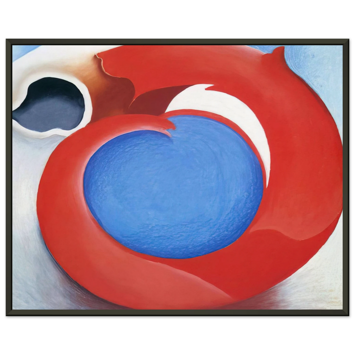 Georgia OKeeffe  Goats Horn With Red Framed Art Print  - Aluminum Frame - 70x100 cm / 28x40 inches