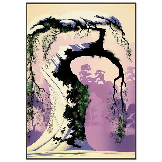 Eyvind Earle  Norway Pine Framed Art Print  - Aluminum Frame - 21x29.7 cm / 8x12"