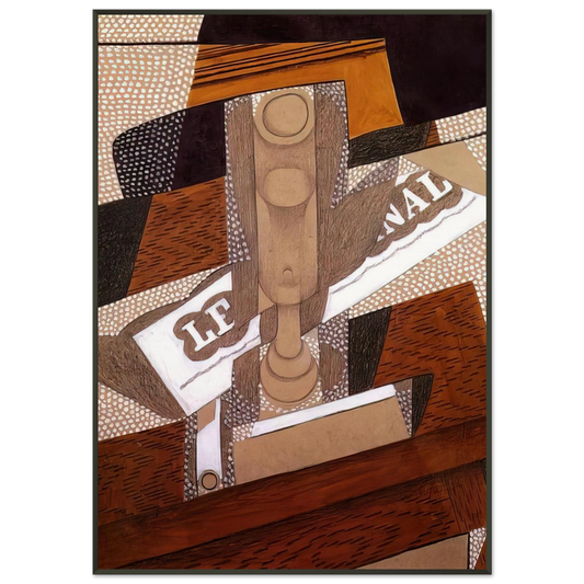 Juan Gris  THE PIPE 1916 Framed Art Print  - Aluminum Frame - 21x29.7 cm / 8x12"
