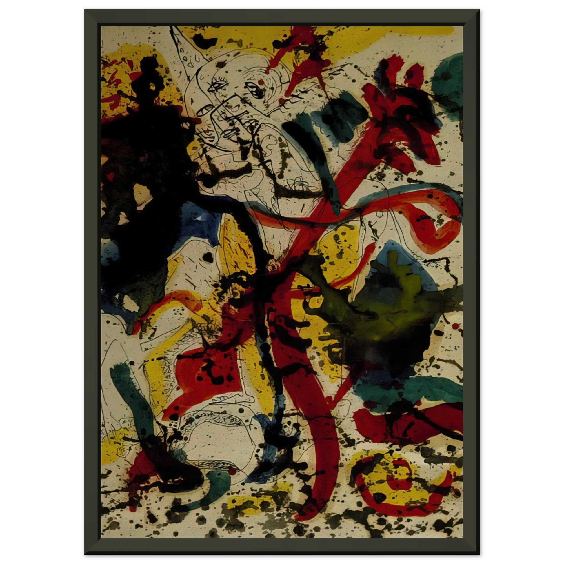 Jackson Pollock  UNTITLED 1944 Framed Art Print  - Aluminum Frame - 60x80 cm / 24x32 inches