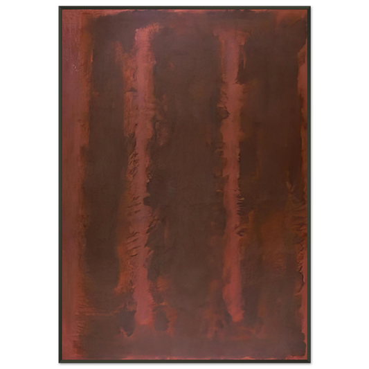 Mark Rothko  Black on Maroon  1958 Framed Art Print  - Aluminum Frame - 21x29.7 cm / 8x12"