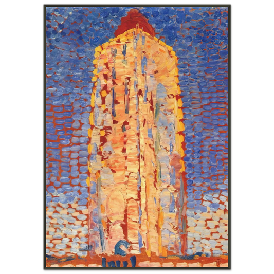 Piet Mondrian  Lighthouse in Westkapelle Framed Art Print  - Aluminum Frame - 21x29.7 cm / 8x12"