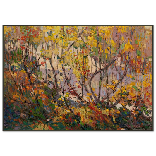 Tom Thomson  OPULENT OCTOBER 1916 Framed Art Print  - Aluminum Frame - 21x29.7 cm / 8x12"