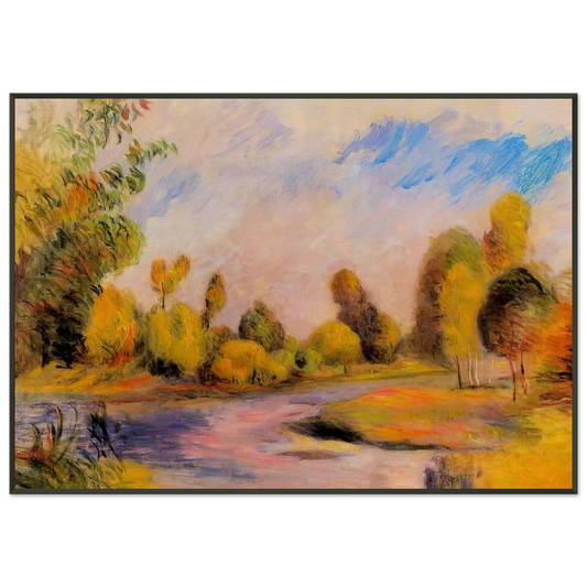 PierreAuguste Renoir  Banks of a River Framed Art Print  - Aluminum Frame - 21x29.7 cm / 8x12"