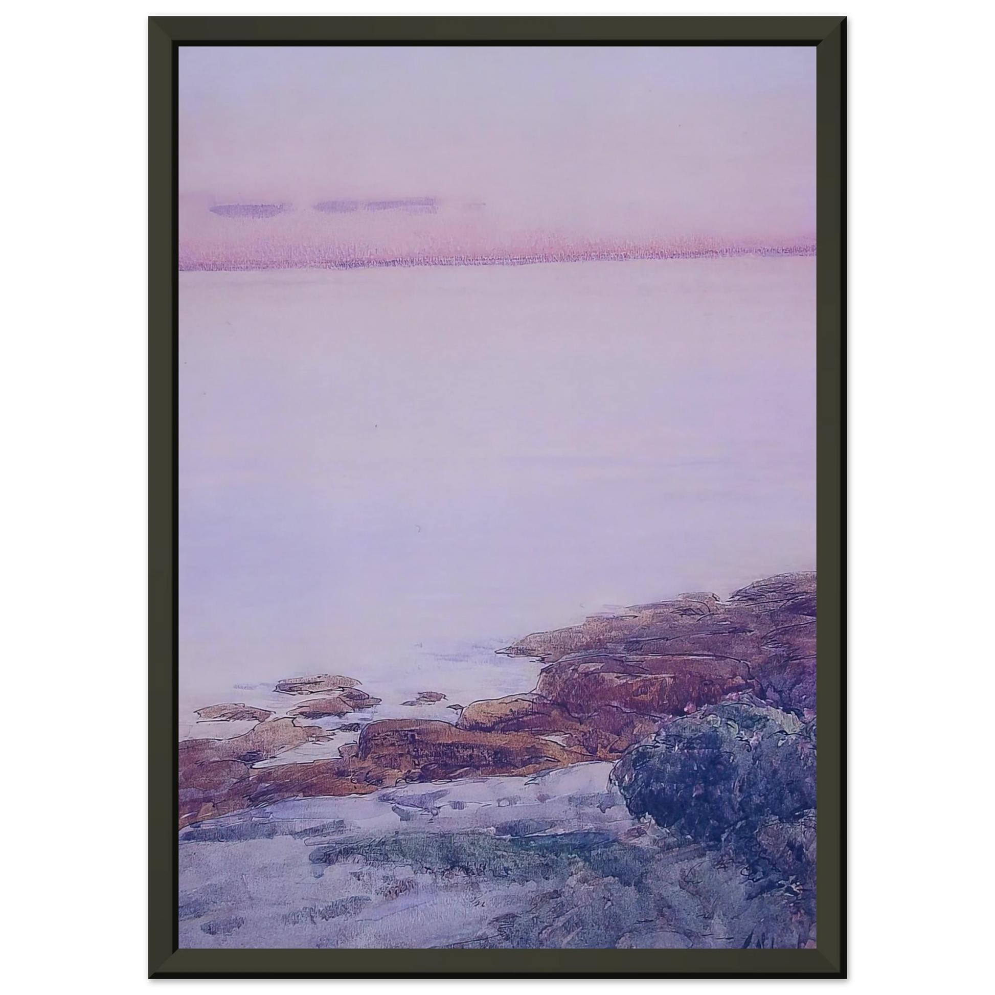 Childe Hassam  Isles of Shoals Framed Art Print  - Aluminum Frame - 60x80 cm / 24x32 inches