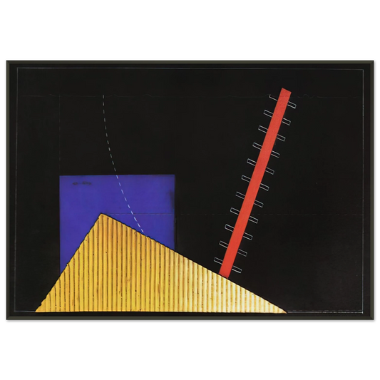Enrico Prampolini  IL MERCANTE DI CUORI BOZZETTO DI SCENA 1927 Framed Art Print  - Aluminum Frame - 21x29.7 cm / 8x12"