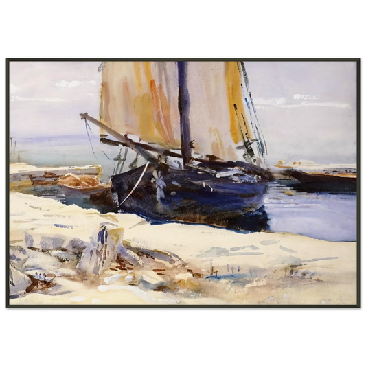 John Singer Sargent  Above Lake Garda at San Vigilio Framed Art Print  - Aluminum Frame - 21x29.7 cm / 8x12"