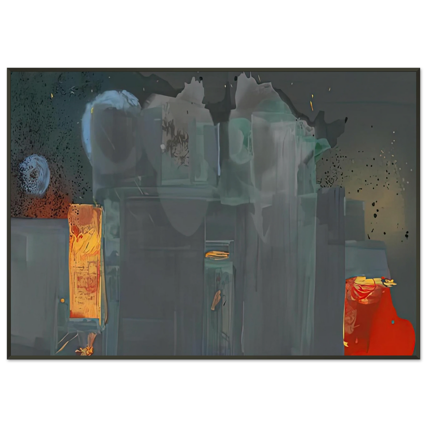 Helen Frankenthaler  Janus 1990 Framed Art Print  - Aluminum Frame - 21x29.7 cm / 8x12"