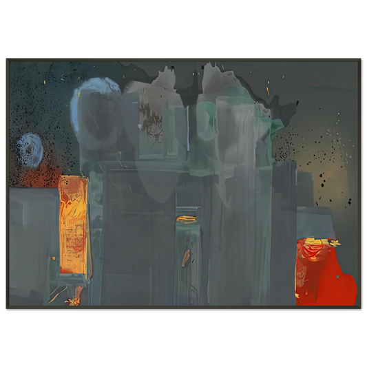 Helen Frankenthaler  Janus 1990 Framed Art Print  - Aluminum Frame - 21x29.7 cm / 8x12"