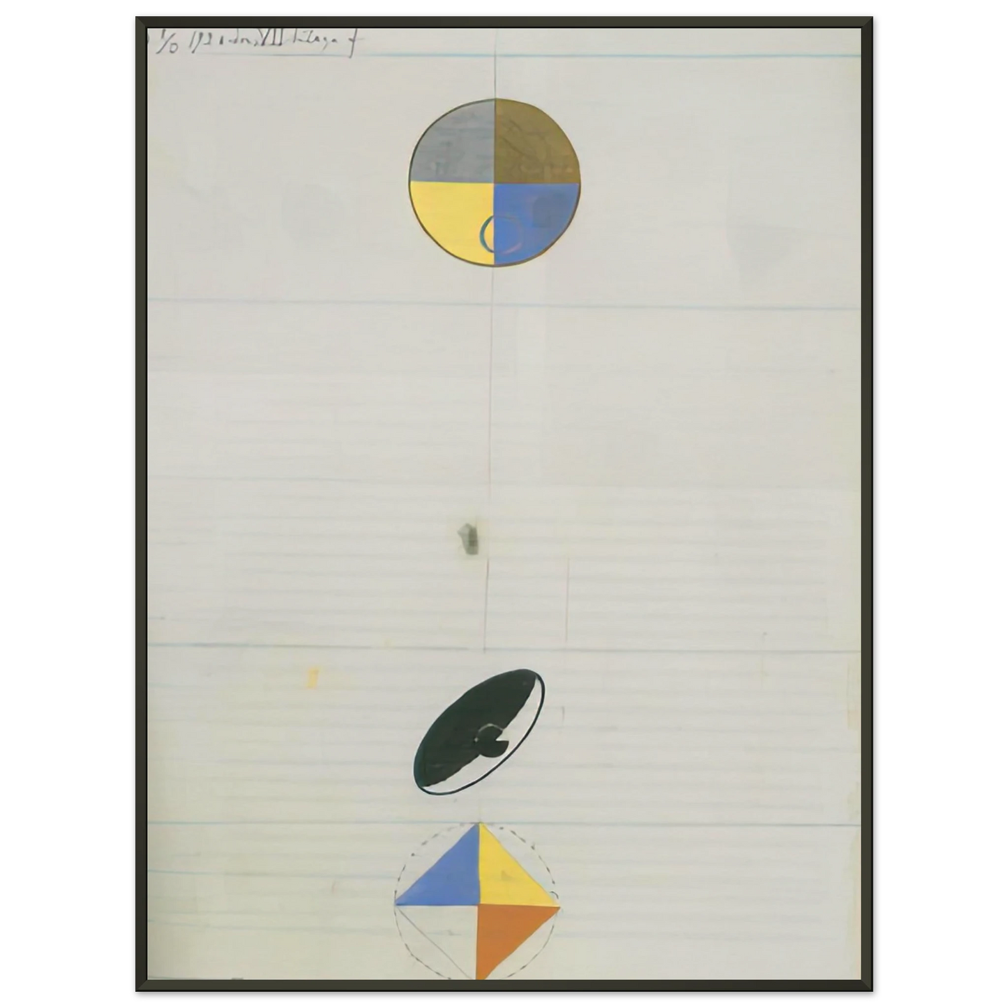 Hilma af Klint  SERIES NO VII NO 3F 1920 Framed Art Print  - Aluminum Frame - 60x80 cm / 24x32 inches