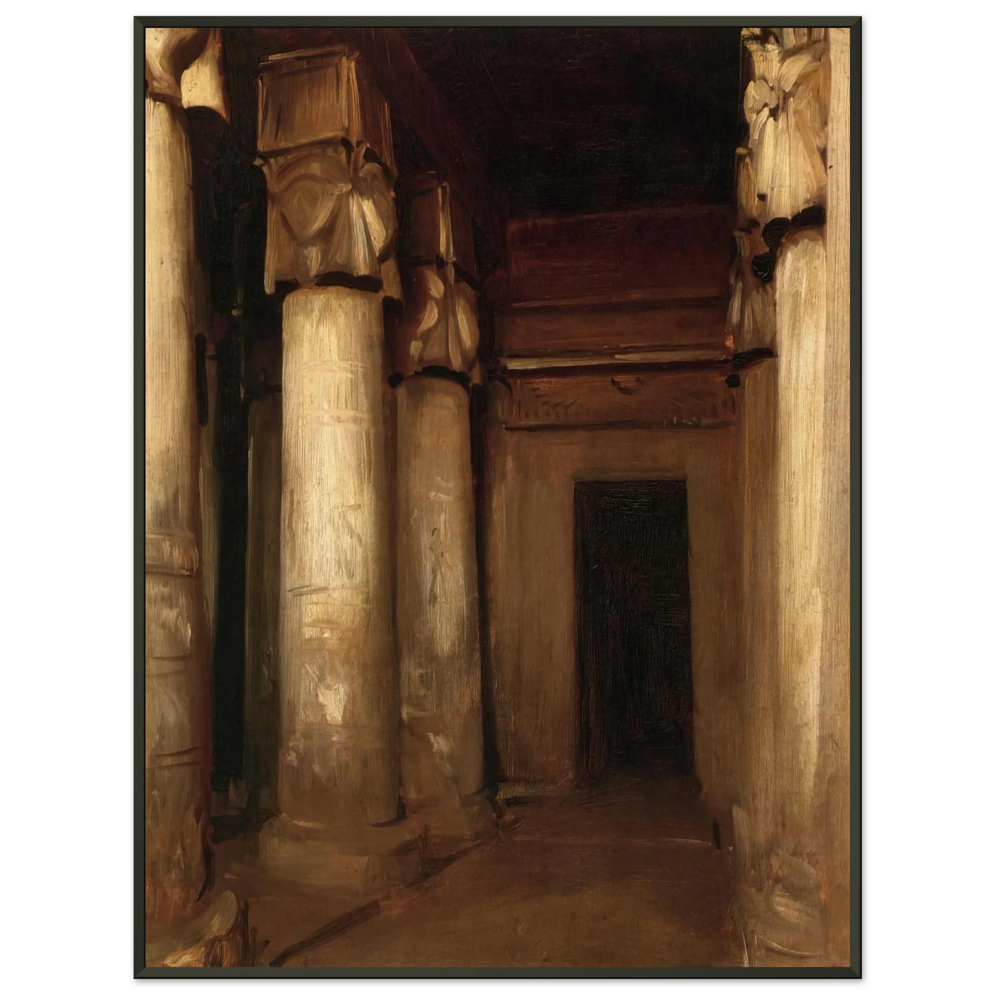 John Singer Sargent  Temple of Denderah Framed Art Print  - Aluminum Frame - 70x100 cm / 28x40 inches