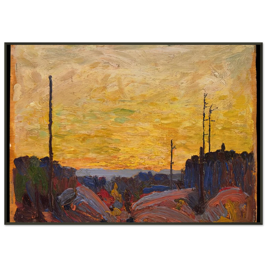 Tom Thomson  BURNED OVER LAND 1916 Framed Art Print  - Aluminum Frame - 21x29.7 cm / 8x12"