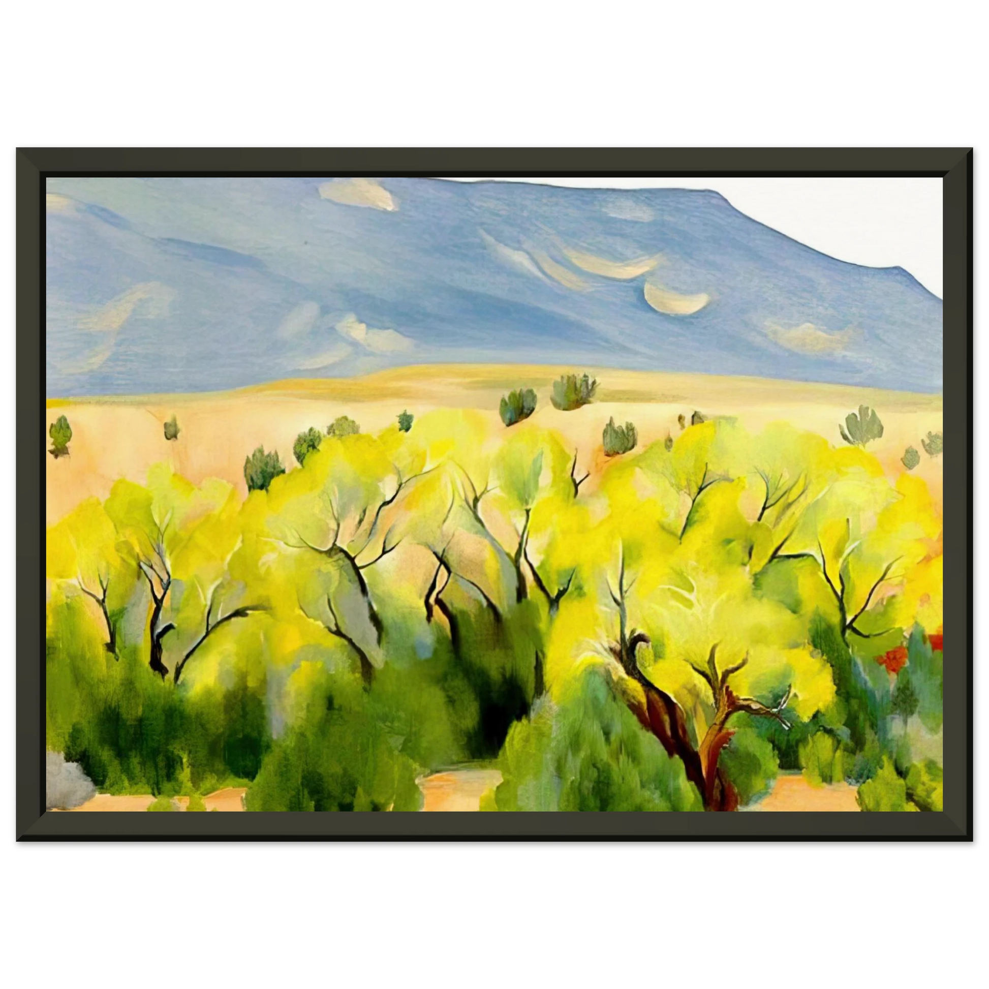 Georgia OKeeffe  Cottonwood III Framed Art Print  - Aluminum Frame - 70x100 cm / 28x40 inches