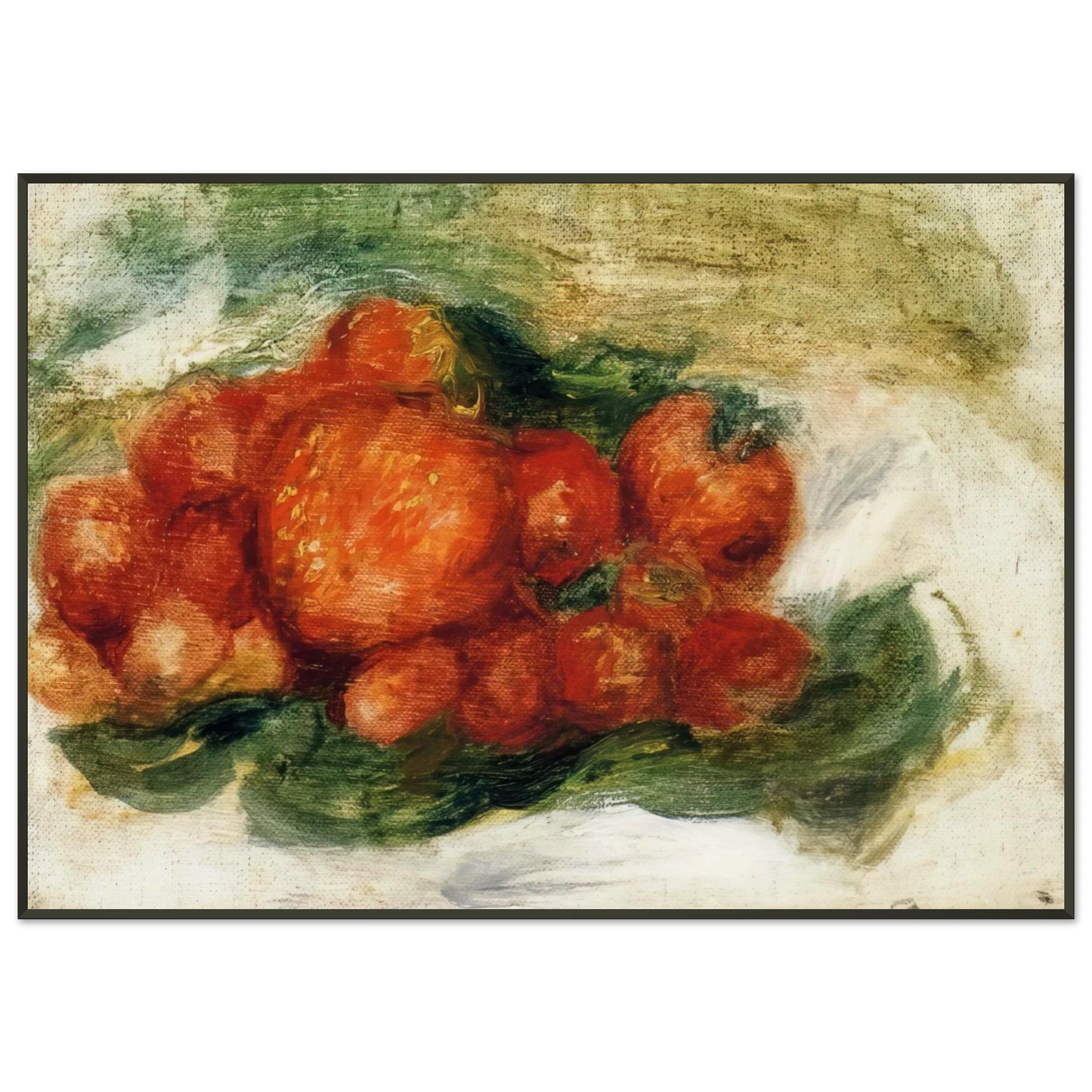 PierreAuguste Renoir  Still Life with Strawberries Framed Art Print  - Aluminum Frame - 21x29.7 cm / 8x12"