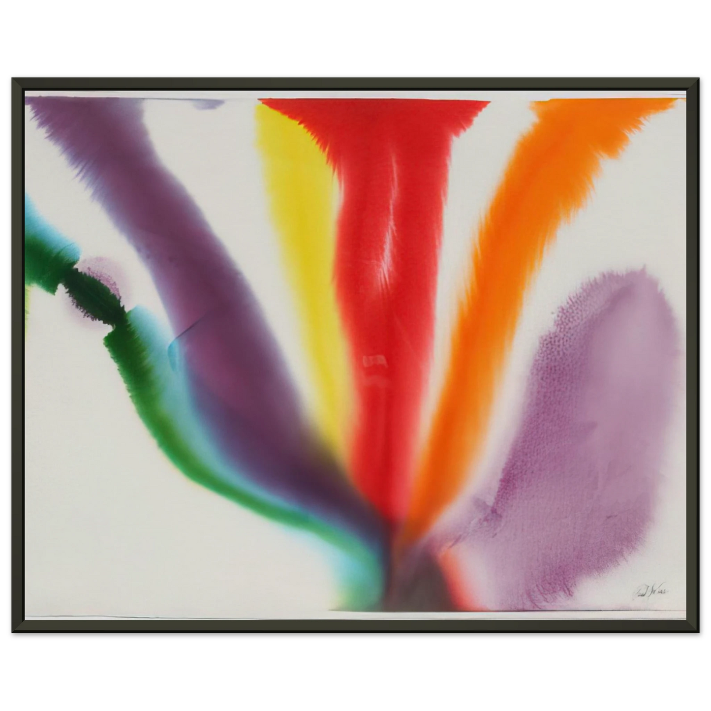 Paul Jenkins  Phenomena Compass Bearing  1979 Framed Art Print  - Aluminum Frame - 40x50 cm / 16x20 inches