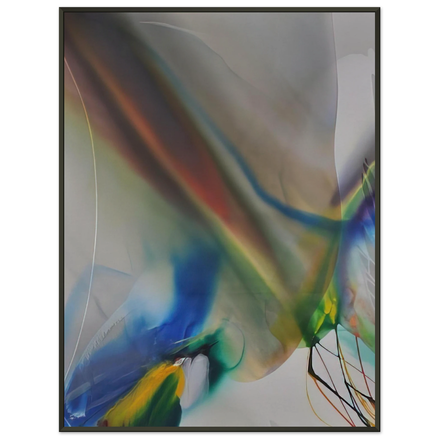 Paul Jenkins  Phenomena Merlins Mantle  1970 Framed Art Print  - Aluminum Frame - 70x100 cm / 28x40 inches